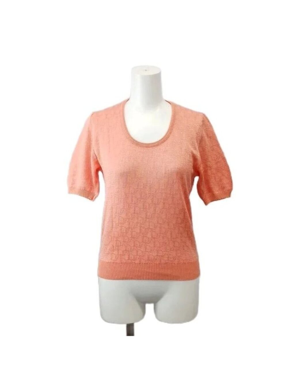 Dior Pret a Porter Trotter Pattern Summer Knit Sweater Short Sleeve